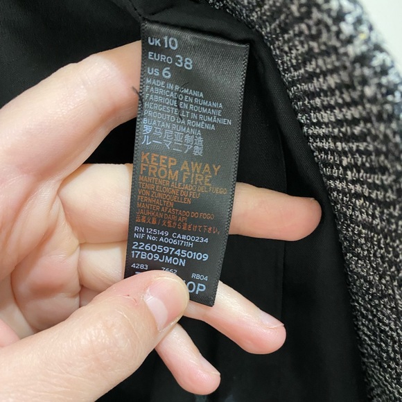 Topshop grey blazer US 6 - Picture 2 of 5